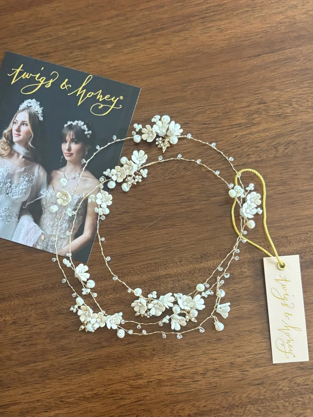 Twigs & Honey Extra Long Porcelain Blossom Hair Vine